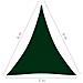 Parasole a Vela Oxford Triangolare 5x6x6 m Verde Scuro - Foto miniatura 6
