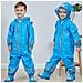 Raincoat Bambini Incappucciati Delle Ragazze Dei Ragazzi Pozzanghera Completo Blu Koala Modello Impermeabile Indumenti Impermeabili Muddy Vestito Leggero Portatile All In One Rainsuit Traspirante Pvc Trasparente Brim Hat Zipper Unisex 3-5 Anni - Foto miniatura 3
