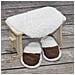 Piccolo Sgabello Cucina Bambini In Legno | 38 X 19 X 21 Cm | Poggiapiedi Grezzo Multifunzionale | Perfetto Per Tutte Le Nostre Scatole O Come Espositore Supporto Piante - Foto miniatura 5