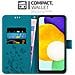 Custodia Compatibile Con Samsung Galaxy A13 5g In Blu Fiore - Coperchio Protettivo In Design Floreale Con Chiusura Magnetica, Funzione Stand E Slot Per Carte - Foto miniatura 2