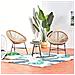 Acapulco Set Di 2 Poltrone A Forma Di Uovo + Tavolino Beige - Foto miniatura 10