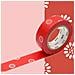 Nastro Adesivo Decorativo Fiori Con Sfondo Rosso - 1,5 Cm X 7 M - Foto miniatura 1