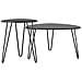 Athena Tavolini Impilabili In Truciolare Laminato Pvc Marmo Nero - Foto miniatura 1