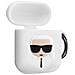 Cover Airpods Silicone Gel Moschettone Karl 3d Bianca - Foto miniatura 4