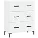 Credenza Bianca 69,5x34x180 Cm In Legno Multistrato - Foto miniatura 2