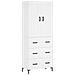 Credenza Bianca 69,5x34x180 Cm In Legno Multistrato - Foto miniatura 1