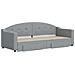 Divano Letto Estraibile Cassetti Grigio Chiaro 80x200cm Tessuto - Foto miniatura 6
