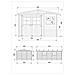 Casa Da Giardino In Legno Naturale Con Pavimento Impregnato H226x516x324 Cm / 15 M²- Magazzino Esterno Con Finestre - Timbela M337 - Foto miniatura 5