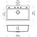 Lavello Waltz 1 Vasche Dimensioni 78 x 51 cm Resina Colore Nero - Foto miniatura 2