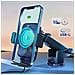 Supporto Auto Caricatore Wireless Fissaggio Ventosa Bocchetta Aria, Nero - Foto miniatura 5