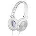 DJ 30 Cuffie Cablato A Padiglione MUSICA Metallico, Bianco - Foto miniatura 1