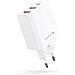 Etc06 Premium 32w Adaptive 3 Port 5v-12v 2x Usb / Usb-c Travel Charger White - Foto miniatura 1