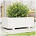 Fioriera Da Giardino Bianca 70x40x26,5cm Legno Massello Di Pino - Foto miniatura 1