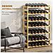Scaffale Portabottiglie A 7 Livelli Per 42 Bottiglie Di Vino, Legno Di Pino Naturale, 63x25x102cm - Foto miniatura 3