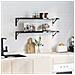 Staffe Per Mensola 4 Pz 30x2,5x15,5 Cm In Acciaio Inox Nero - Foto miniatura 2