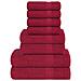 Set Asciugamani 8 Pz Bordeaux 360 Gsm 100% Cotone - Foto miniatura 1