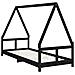 Giroletto per Bambini Nero 80x200 cm in Legno Massello di Pino - Foto miniatura 8