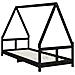 Giroletto per Bambini Nero 80x200 cm in Legno Massello di Pino - Foto miniatura 9