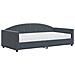 Divano Letto Con Materasso Grigio Scuro 100x200 Cm In Velluto - Foto miniatura 2