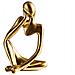 Figurina Del Pensatore Astratto - Decorazione Moderna Per La Casa Gold - Foto miniatura 1