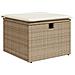 Set Divani Giardino 9 Pezzi con Cuscini Beige in Rattan Poly,  Divano Giardino per 2 Persone con Cuscini Beige in Rattan Poly - Foto miniatura 7