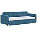 Divano Letto Estraibile con Cassetti Blu 80x200 cm in Velluto - Foto miniatura 3