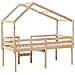 Letto a Soppalco con Tetto 90x190 cm Legno Massello di Pino - Foto miniatura 8
