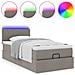 Pouf Letto con Materasso Tortora 100x200 cm in Tessuto - Foto miniatura 5