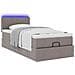 Pouf Letto con Materasso Tortora 100x200 cm in Tessuto - Foto miniatura 6