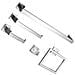 Set Di Accessori Da Bagno Quadrati In Acciaio Inox, 5 Pezzi, 40cm - Montaggio A Parete Silver - Foto miniatura 3