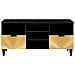 Mobile TV Nero e Oro 100 x 33 x 46 cm legno massello di mango - Foto miniatura 3