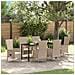 Set da Pranzo per Giardino con cuscino 7 pcs Beige polyrattan - Foto miniatura 2