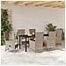 Set da Pranzo per Giardino con cuscino 7 pcs Beige polyrattan - Foto miniatura 4