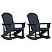 Sdraio Rocking Adirondack 2 pcs Blu marino HDPE - Foto miniatura 1