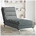 Chaise Longue Massaggi con Cuscini Grigio Scuro in Tessuto - Foto miniatura 2