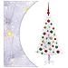 Albero di Natale artificiale Bianco 120 cm PVC e Acciaio - Foto miniatura 1