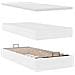 Struttura Letto Pouf con Materasso Bianco 80x200 cm Similpelle - Foto miniatura 8