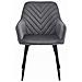 Sedia da pranzo WAAV - Velluto grigio scuro con gambe nere x 1 - Foto miniatura 2