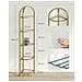Libreria in vetro con 5 ripiani, oro - LGT810A01 - Foto miniatura 5