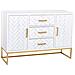 Credenza Con 3 Cassetti E 2 Ante In Legno E Metallo 120x40,5x81h Cm - Foto miniatura 1