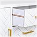 Credenza Con 3 Cassetti E 2 Ante In Legno E Metallo 120x40,5x81h Cm - Foto miniatura 6
