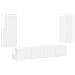 Set di Mobiletto da TV a Parete 4 pcs Bianco Lucido - Foto miniatura 1