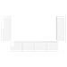 Set di Mobiletto da TV a Parete 4 pcs Bianco Lucido - Foto miniatura 7