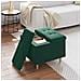 Pouf contenitore Verde Scuro 60 x 60 x 45 cm Velluto - Foto miniatura 4