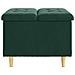 Pouf contenitore Verde Scuro 60 x 60 x 45 cm Velluto - Foto miniatura 5