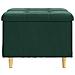 Pouf contenitore Verde Scuro 60 x 60 x 45 cm Velluto - Foto miniatura 6