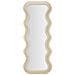 Specchio Con Cornice Onde 3-beige-mdf-60x6x160 Cm - Foto miniatura 1