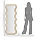 Specchio Con Cornice Onde 3-beige-mdf-60x6x160 Cm - Foto miniatura 6