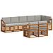 Set divani con cuscino 8 pcs Grigio Naturale e Chiaro - Foto miniatura 1