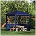 Parete per tenda da festa 2 pcs 200 x 195 cm Blu PE e Acciaio - Foto miniatura 2